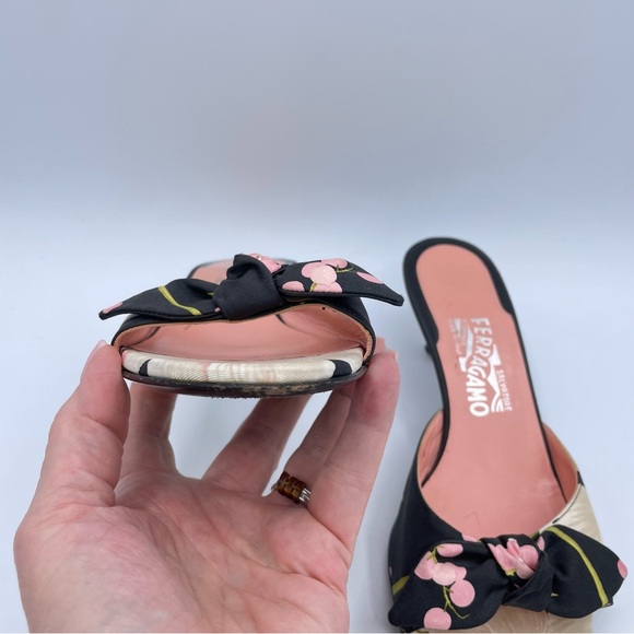 Salvatore Ferragamo Shoes 8 1/2 Black/Pink - Picture 13 of 16